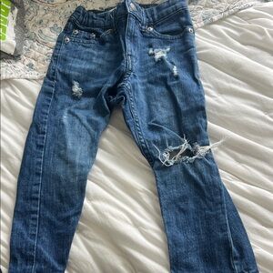Levi Kids Distressed Blue Jeans